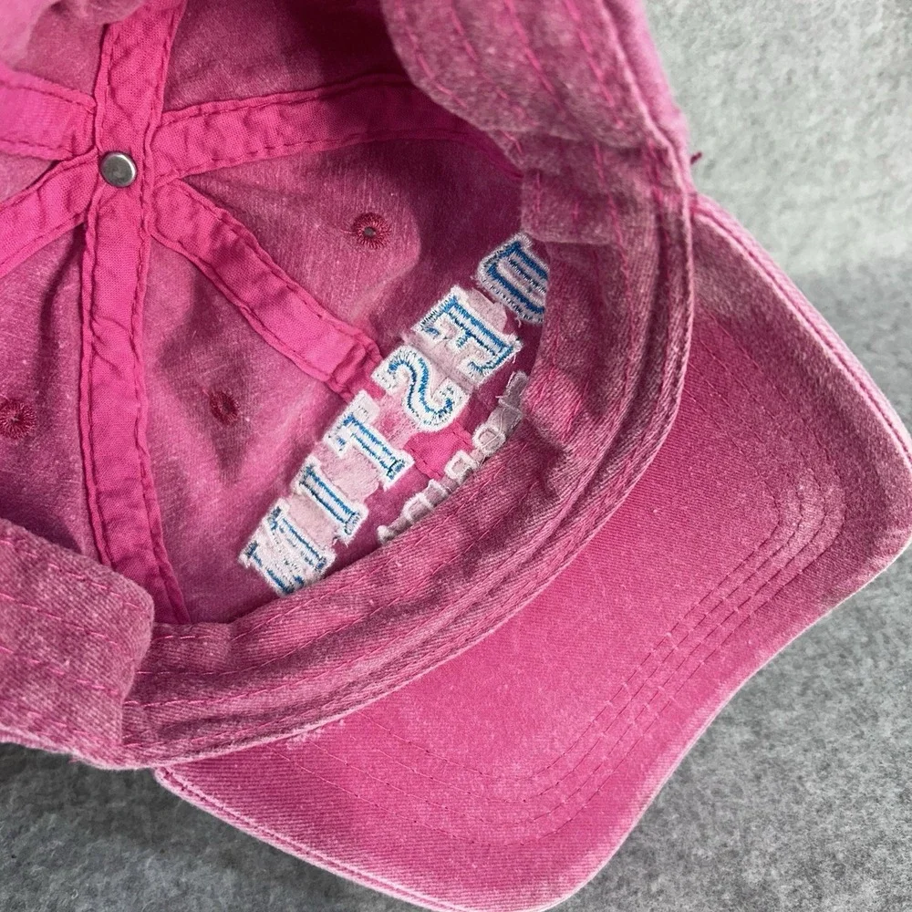 Destin Florida Mens Pink Sunsations Ball Cap Adjustable Denim Structured OSFM